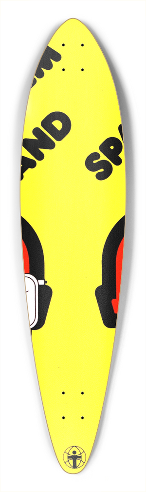 National Institutes of Health - Wear em and spare em 39.3 inch art pintail longboard deck