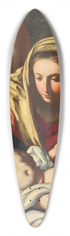 Neapolitan School - Madonna and Child 39.3 inch art pintail longboard deck