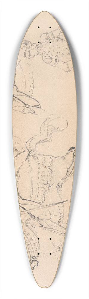 Nicaise De Keyser - Armoured Rider on Horseback 39.3 inch art pintail longboard deck