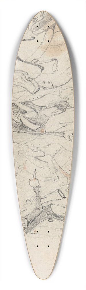 Nicaise De Keyser - Caricatures 39.3 inch art pintail longboard deck