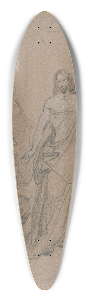 Nicaise De Keyser - Christ and Saint Peter 39.3 inch art pintail longboard deck