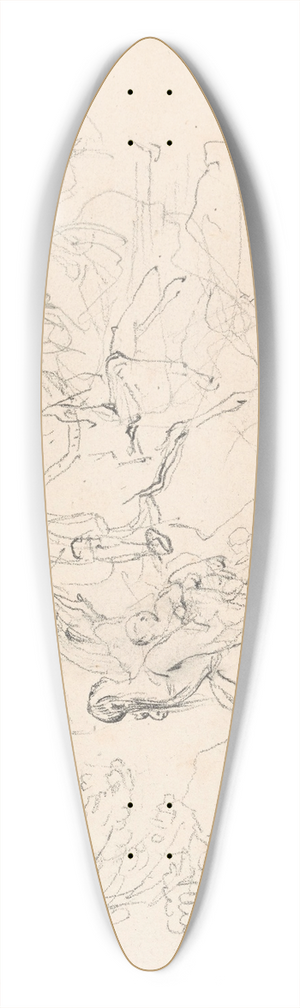 Nicaise De Keyser - Historical Scene with Robert Bruce 39.3 inch art pintail longboard deck