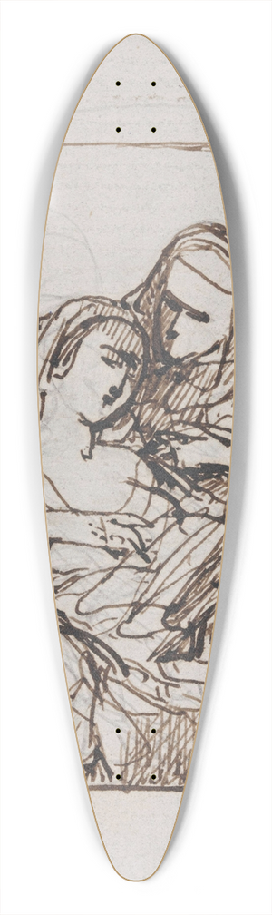 Nicaise De Keyser - Man and Woman with Book 39.3 inch art pintail longboard deck