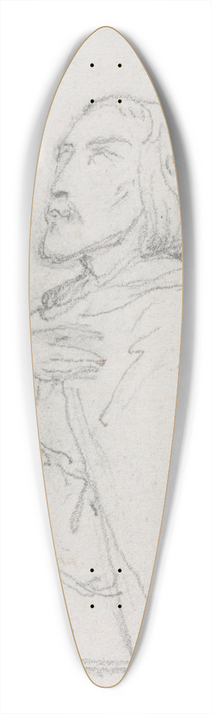 Nicaise De Keyser - Man at Prayers 39.3 inch art pintail longboard deck