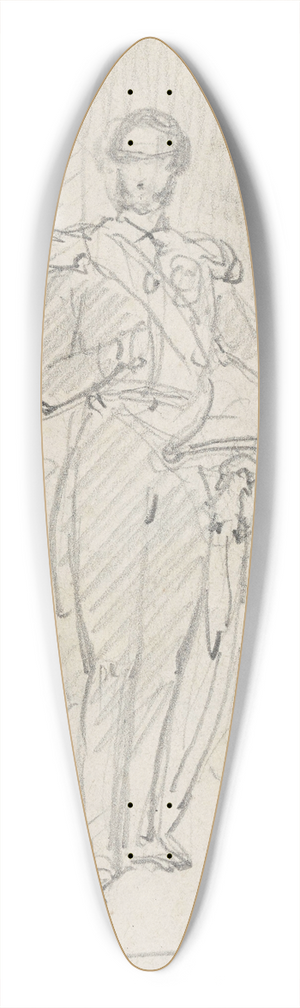 Nicaise De Keyser - Portrait of a Man 39.3 inch art pintail longboard deck