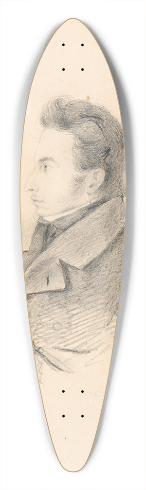 Nicaise De Keyser - Portrait of a Man 39.3 inch art pintail longboard deck
