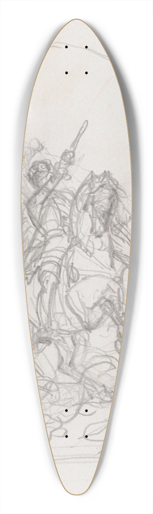 Nicaise De Keyser - Saint George Defeats the Dragon 39.3 inch art pintail longboard deck