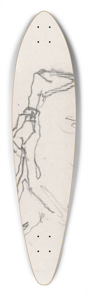 Nicaise De Keyser - Seated Huddled Man 39.3 inch art pintail longboard deck