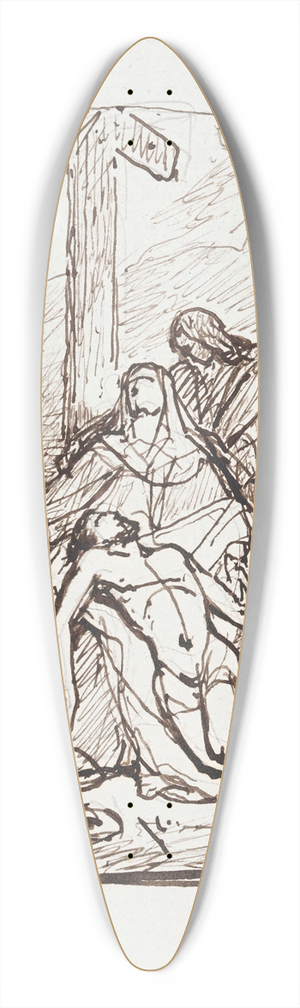 Nicaise De Keyser - The Lamentation over the Dead Christ 39.3 inch art pintail longboard deck