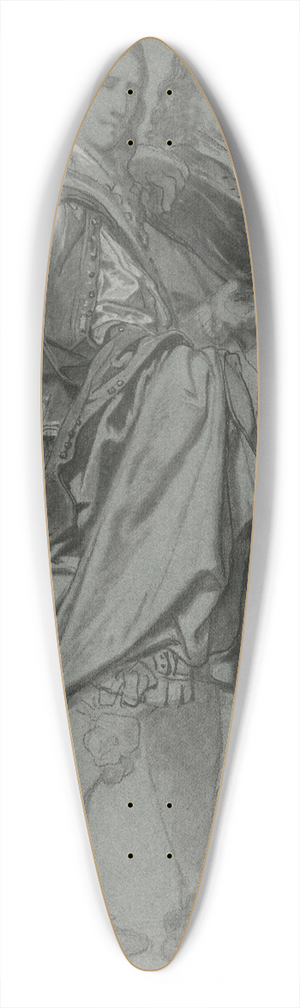 Nicaise De Keyser - The Painters Gonzales Coques and David Rijckaert 39.3 inch art pintail longboard deck