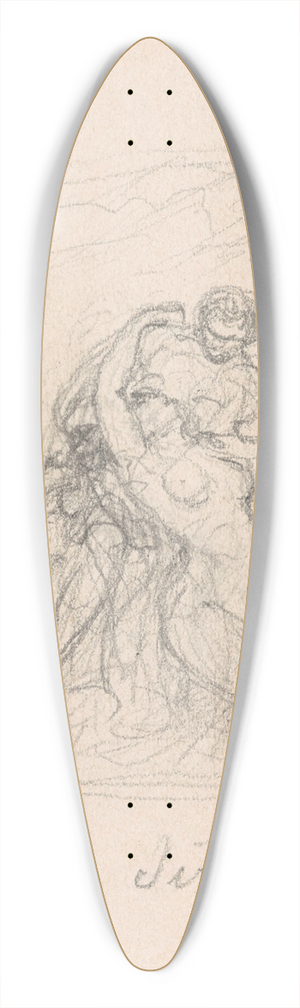 Nicaise De Keyser - The Siren 39.3 inch art pintail longboard deck