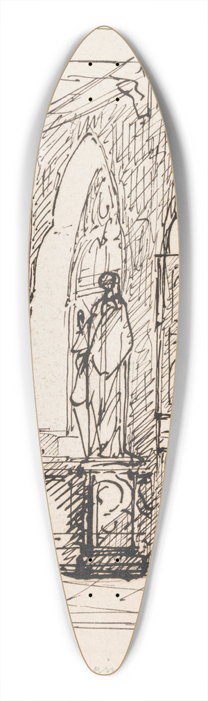 Nicaise De Keyser - The Town Hall in Leuven 39.3 inch art pintail longboard deck