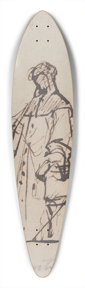 Nicaise De Keyser - The Writer Dante Alighieri 39.3 inch art pintail longboard deck Nicaise De Keyser - The Writer Dante Alighieri 39.3 inch art pintail longboard deck