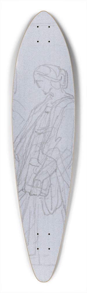 Nicaise De Keyser - The Writer Dante Alighieri 39.3 inch art pintail longboard deck Nicaise De Keyser - The Writer Dante Alighieri 39.3 inch art pintail longboard deck