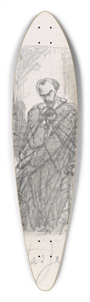 Nicaise De Keyser - Torquato Tasso, Dressed as a Sheperd, Visits his Sister Cornelia in Sorrento 39.3 inch art pintail longboard deck Nicaise De Keyser - Torquato Tasso, Dressed as a Sheperd, Visits his Sister Cornelia in Sorrento 39.3 inch art pintail longboard deck