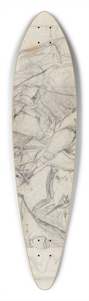 Nicaise De Keyser - Torquato Tasso reading a Poem from Jerusalem delivered to Leonora dEste 39.3 inch art pintail longboard deck Nicaise De Keyser - Torquato Tasso reading a Poem from Jerusalem delivered to Leonora dEste 39.3 inch art pintail longboard deck