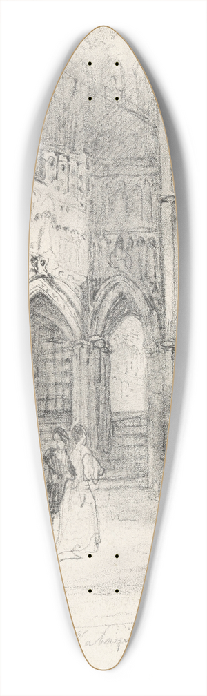 Nicaise De Keyser - Westminster Abbey 39.3 inch art pintail longboard deck