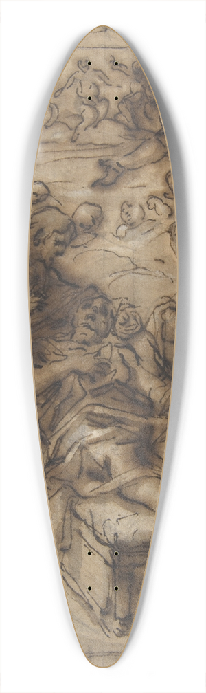 Niccol Ricciolini - The Death of Saint Joseph 39.3 inch art pintail longboard deck