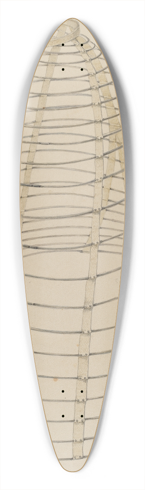 Nicholas Acampora - Hoop 39.3 inch art pintail longboard deck