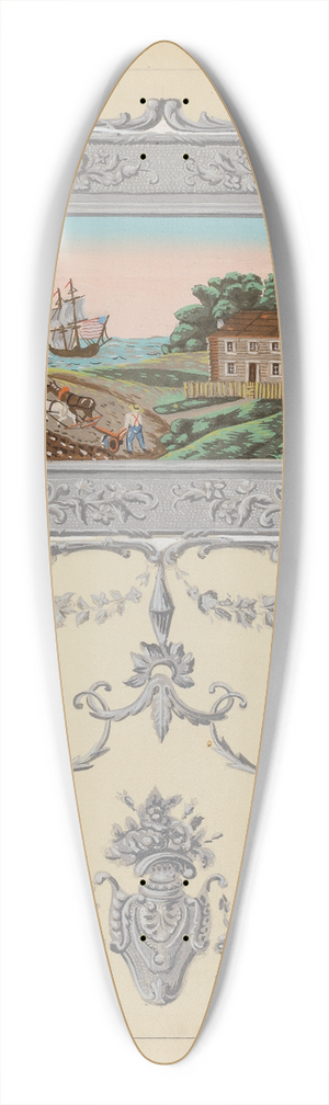 Nicholas Acampora - Wall Paper 39.3 inch art pintail longboard deck
