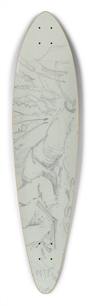 Nicholas Chevalier - Lynwood 39.3 inch art pintail longboard deck