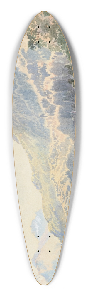 Nicholas Chevalier - Te Anau Lake, N.Z. 39.3 inch art pintail longboard deck