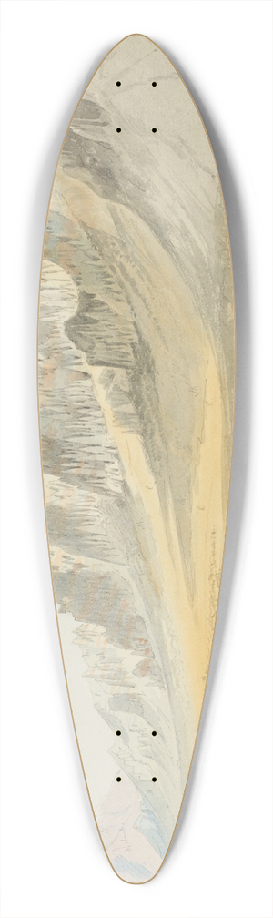 Nicholas Chevalier - The Champagne Bottles, peaks near Lindis Pass 39.3 inch art pintail longboard deck