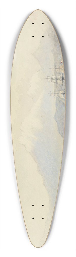 Nicholas Chevalier - The Kaikoura Mountains, N.Z. 39.3 inch art pintail longboard deck