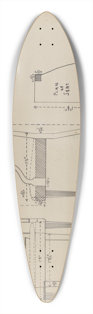 Nicholas Gorid - Armchair 39.3 inch art pintail longboard deck