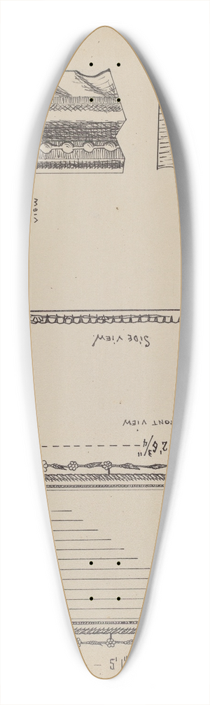 Nicholas Gorid - Frame for a Mirror 39.3 inch art pintail longboard deck