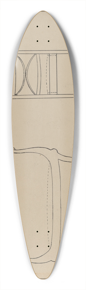 Nicholas Gorid - Window Seat 39.3 inch art pintail longboard deck