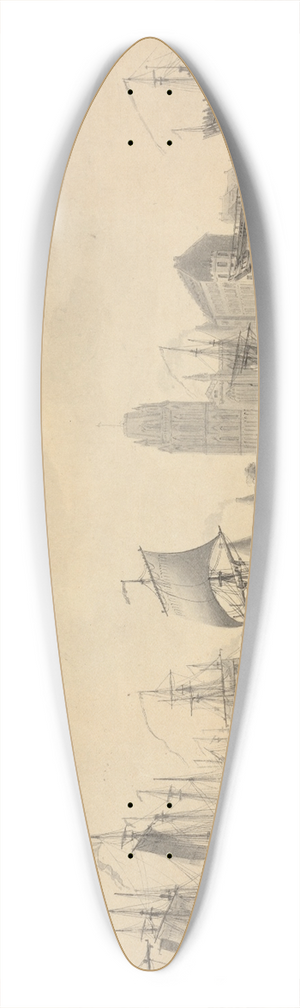 Nicholas Pocock - Bristol 39.3 inch art pintail longboard deck