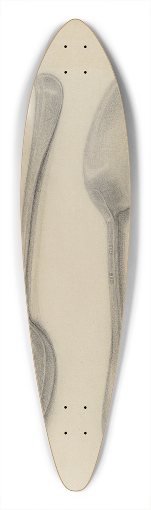 Nicholas Zupa - Two Silver Soup Spoons 39.3 inch art pintail longboard deck
