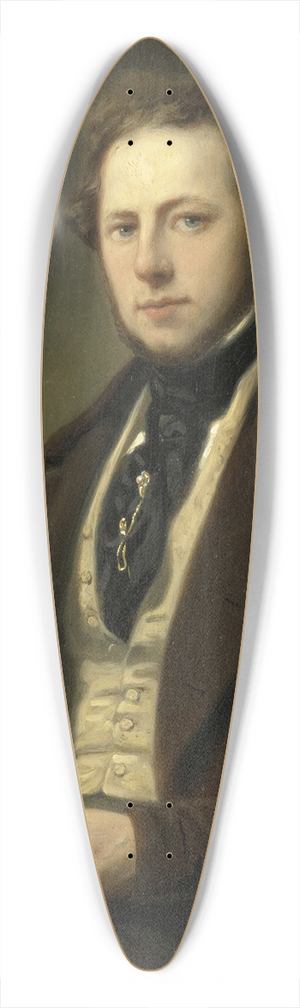 Nicolaas Pieneman - Portrait of a Man, perhaps Petrus Augustus de Genestet (1829-1861) 39.3 inch art pintail longboard deck