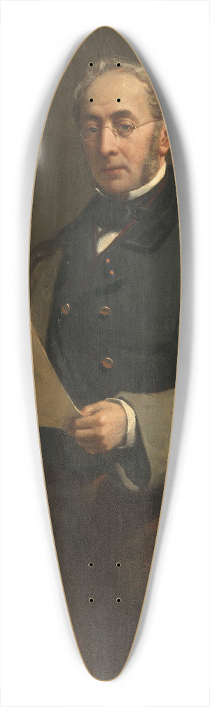 Nicolaas Pieneman - Portrait of Jacob de Vos Jacobszoon (1803-1878). Amsterdam Art Collector and Owner of the Historical Gallery De Vos 39.3 inch art pintail longboard deck