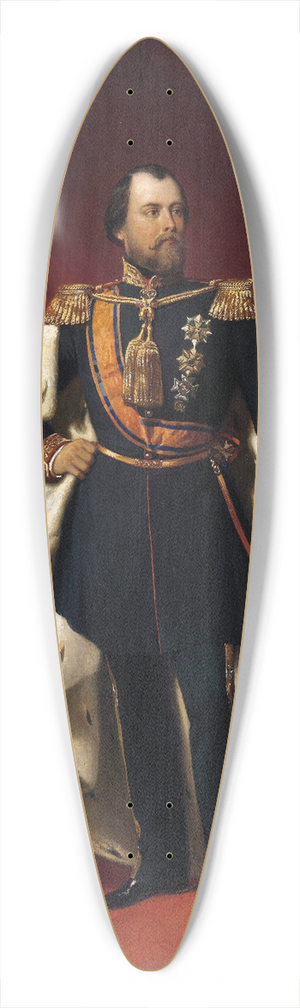 Nicolaas Pieneman - Portrait of William III,King of the Netherlands 39.3 inch art pintail longboard deck