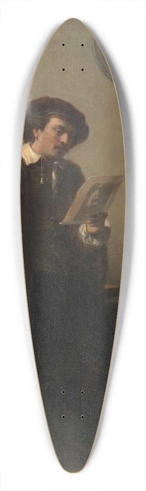 Nicolaas Pieneman - Rembrandt in his studio 39.3 inch art pintail longboard deck