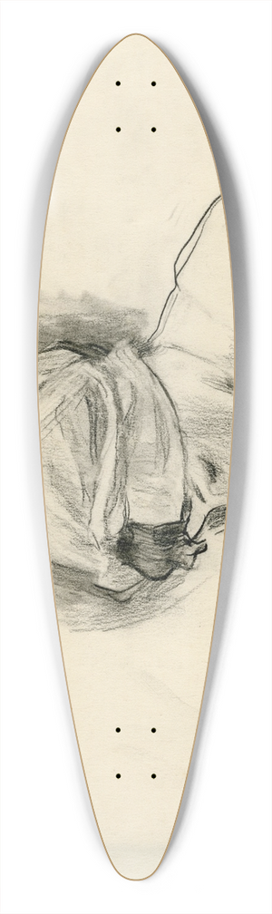 Nicolaas van der Waay - Hoofd van een meisje 39.3 inch art pintail longboard deck