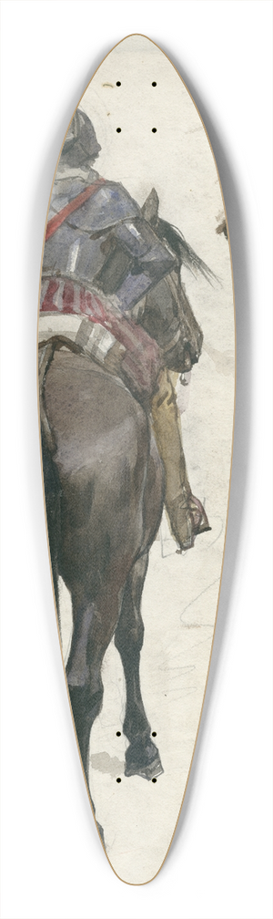 Nicolaas van der Waay - Krijgsman te paard op de rug gezien 39.3 inch art pintail longboard deck