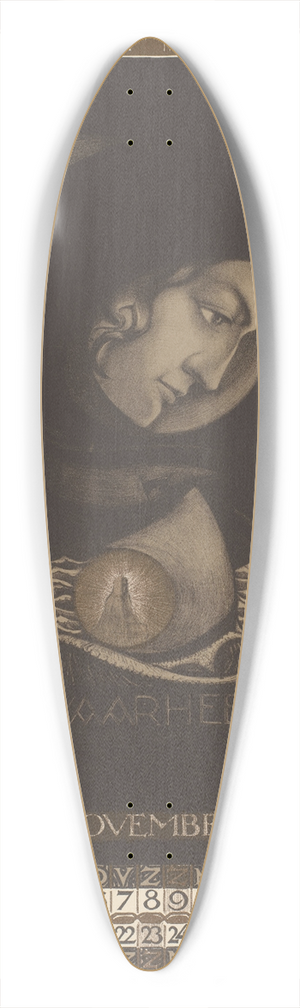 Nicolaas van de Vecht - Kalenderblad voor oktober tot en met december 1924 39.3 inch art pintail longboard deck