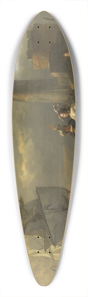 Nicolaes Pietersz. Berchem - A Harbour Scene 39.3 inch art pintail longboard deck
