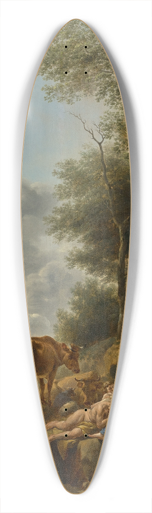 Nicolaes Pietersz. Berchem - Landscape with a Nymph and a Satyr 39.3 inch art pintail longboard deck