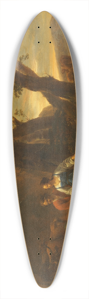 Nicolaes Pietersz. Berchem - Landscape with Peasants and Cattle 39.3 inch art pintail longboard deck