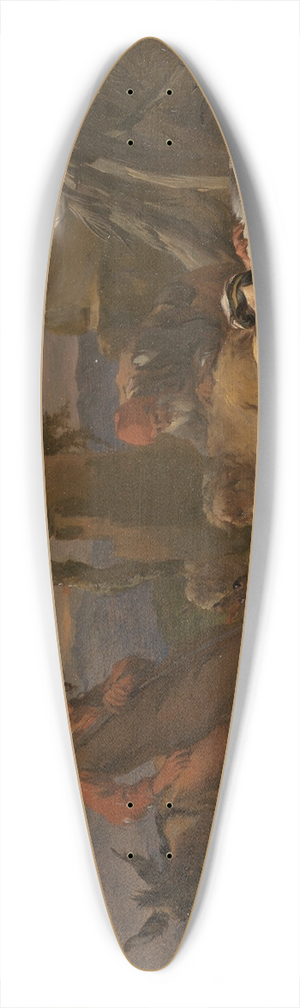 Nicolaes Pietersz. Berchem - Pastoral Scene with a Shepherdess Milking a Goat 39.3 inch art pintail longboard deck