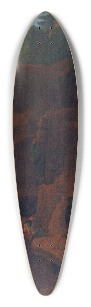 Nicolaes Pietersz. Berchem - Peasants and Cattle 39.3 inch art pintail longboard deck Nicolaes Pietersz. Berchem - Peasants and Cattle 39.3 inch art pintail longboard deck