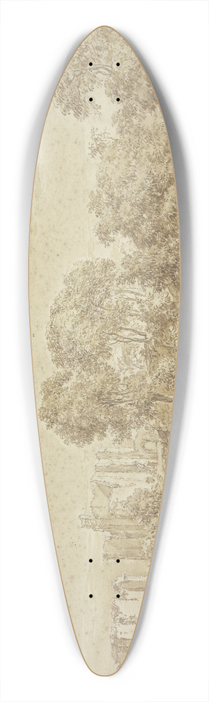 Nicolaes Pietersz. Berchem - tHuys te Brederode, vorn eine Kuhherde mit einer Melkerin 39.3 inch art pintail longboard deck
