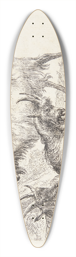 Nicolaes Pietersz. Berchem - Tre geder 39.3 inch art pintail longboard deck
