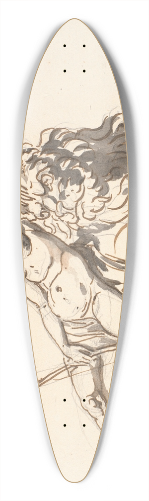 Nicolai Abildgaard - En sort afrikansk kvinde, hvilende p en lve Allegori p Afrika 39.3 inch art pintail longboard deck Nicolai Abildgaard - En sort afrikansk kvinde, hvilende p en lve Allegori p Afrika 39.3 inch art pintail longboard deck