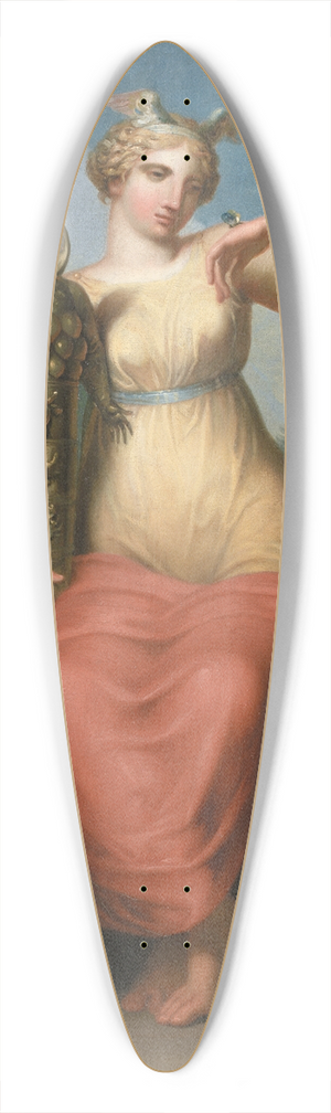 Nicolai Abildgaard - Philosophy. Allegorical figure. 39.3 inch art pintail longboard deck Nicolai Abildgaard - Philosophy. Allegorical figure. 39.3 inch art pintail longboard deck