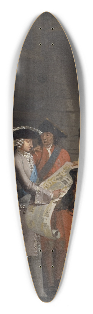 Nicolai Abildgaard - The Construction Of Copenhagens Dock In The Reign Of Christian VI 39.3 inch art pintail longboard deck